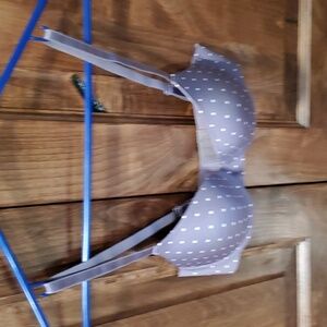 Women's 36B under wire bra with padding. Purple with poka dots.